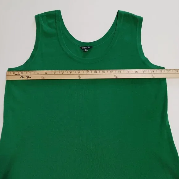 Misook Green Sleeveless Knit Tank Top Shell Size XL - Picture 6 of 9